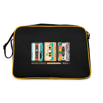N’oubliez jamais cassette Musique Photo rétro - Sac Retro - noir/or - Dos