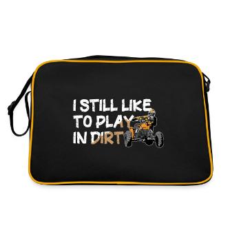 Hobbyist Gift likes to play - Retro Bag - black/gold - Back