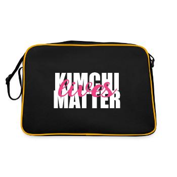 Kimchi Lives Matter Food Lover Cadeau - Sac Retro - noir/or - Dos