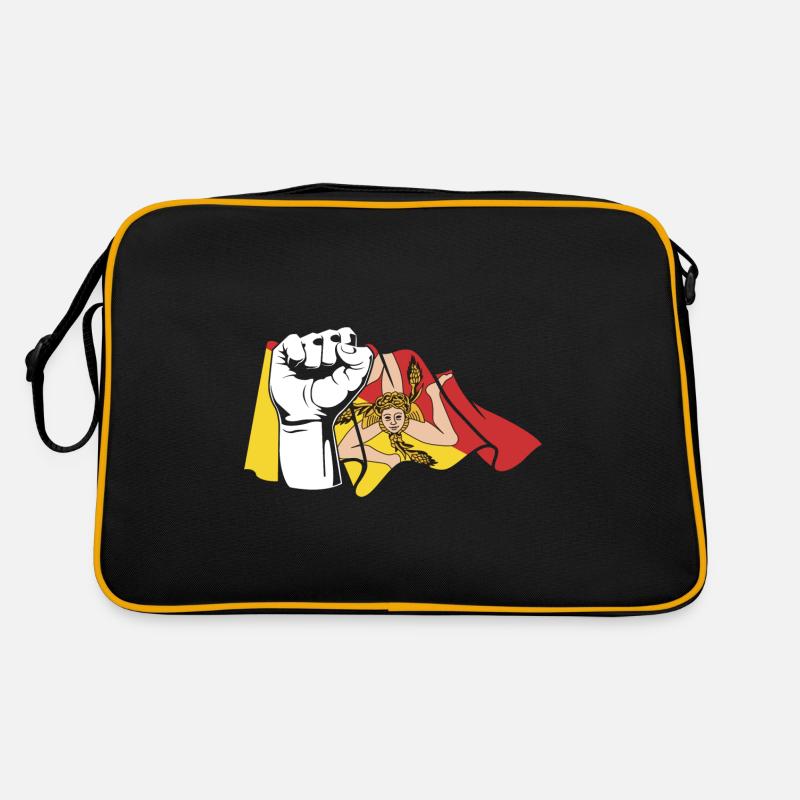 Faust Sicile Sicile - Sac Retro - noir/or