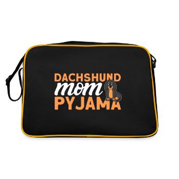 Dachshund Dachshund Dachshund Mama Dachshund Pet - Retro Bag - black/gold - Back