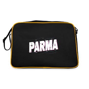 Parme Italie Ville Écriture Accueil Amour Vacances - Sac Retro - noir/or - Dos