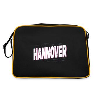 Hannover Germany City Font Home Love - Retro Bag - black/gold - Back