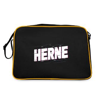 Herne Allemagne Ville Écriture Accueil Amour - Sac Retro - noir/or - Dos