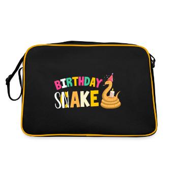 Banana Ball Python Herpetologist Birthday Snake - Retro Bag - black/gold - Back