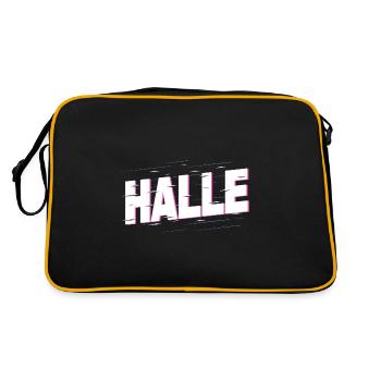 Halle Saale Germany City Font Home - Retro Bag - black/gold - Back