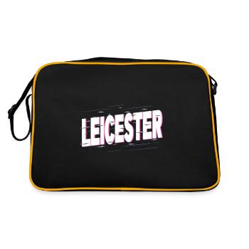 Leicester Angleterre UK City Écriture Accueil Amour - Sac Retro - noir/or - Dos