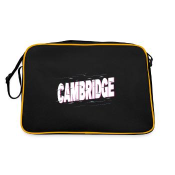 Cambridge Angleterre UK City Font Accueil Amour - Sac Retro - noir/or - Dos