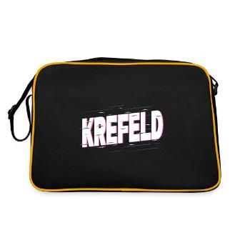 Krefeld Allemagne City Font Accueil Amour - Sac Retro - noir/or - Dos