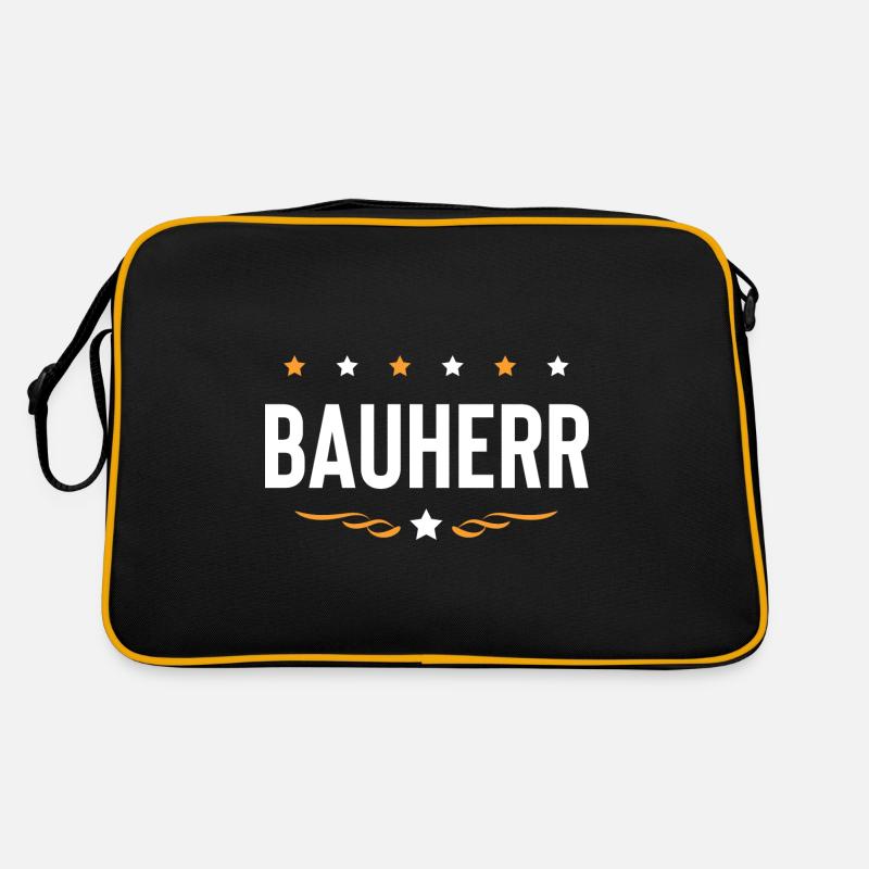 Bauherr Haus Bau Retro Tasche