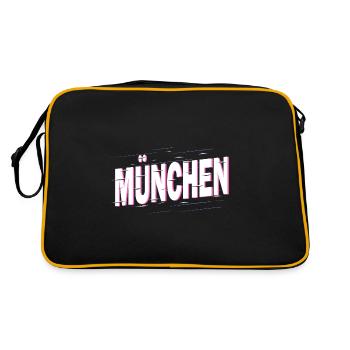 Munich Allemagne City Font Home Love - Sac Retro - noir/or - Dos
