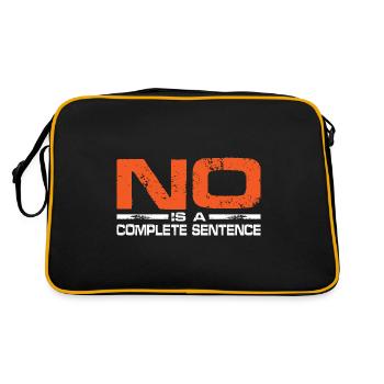 No Is A Complete Sentence 21 - Retro Bag - black/gold - Back
