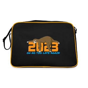 Happy New Year 2023 New Year's Eve Christmas - Retro Bag - black/gold - Back