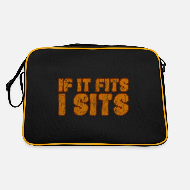 If It Fits I Sits 3 Retro Tasche