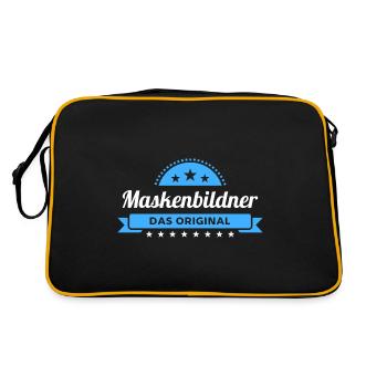 Maskenbildner Design für stolze Handwerker - Retro Tasche - Schwarz/Gold - Hinten