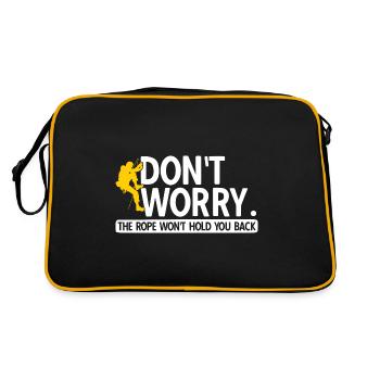 Klettern Bouldern - Retro Tasche - Schwarz/Gold - Hinten