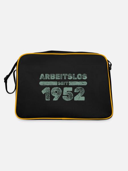 seit 1952 - Retro Tasche - Schwarz/Gold - Hinten