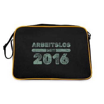 seit 2016 - Retro Tasche - Schwarz/Gold - Hinten