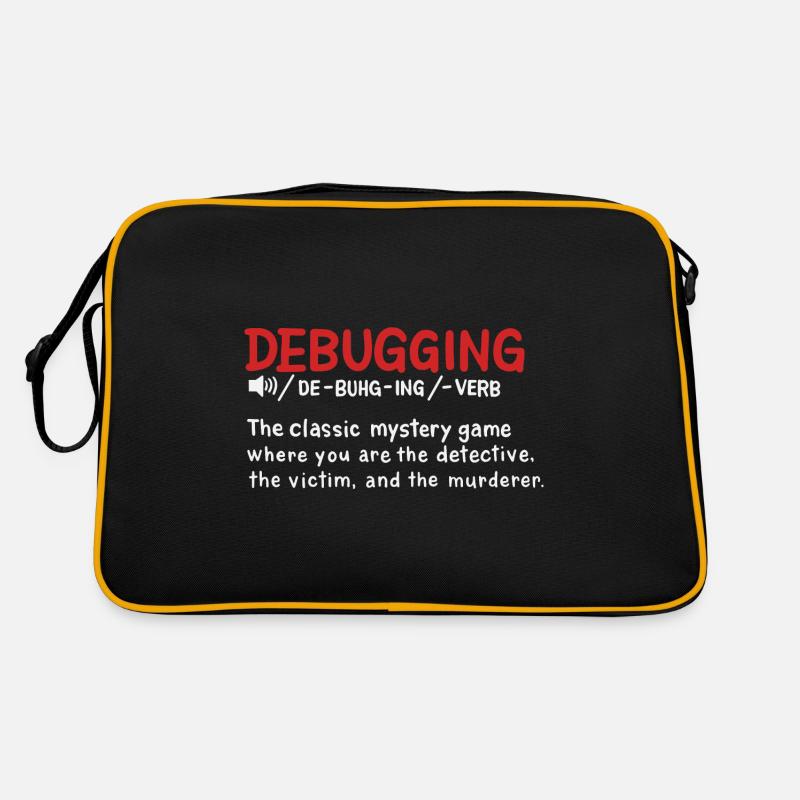 Debugging-Wörterbuch im Stil der Definition Retro Tasche