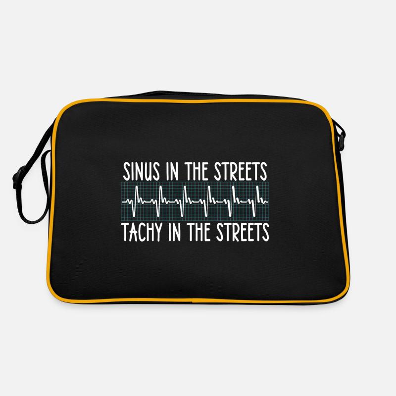 Sinus in den Straßen Tachy In The Sheets - Retro Tasche - Schwarz/Gold