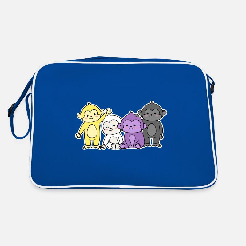 Conception de singe drapeau non binaire pour de fiers enbys Sac Retro