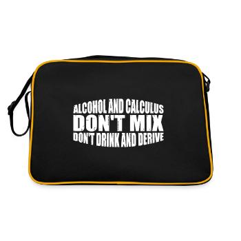 Alcohol And Calculus, Don't Drink And Derive 4 - Retro Bag - black/gold - Back