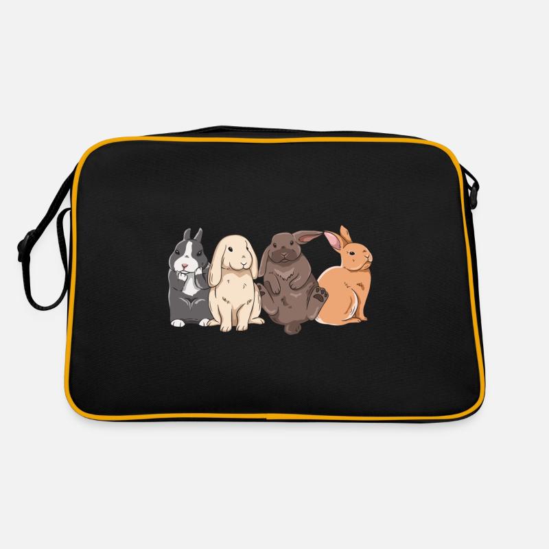 Conception de lapin mignon pour les propriétaires de lapins Sac Retro