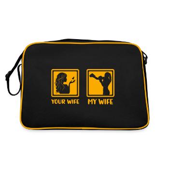 Boxe Femme Femme - Sac Retro - noir/or - Dos