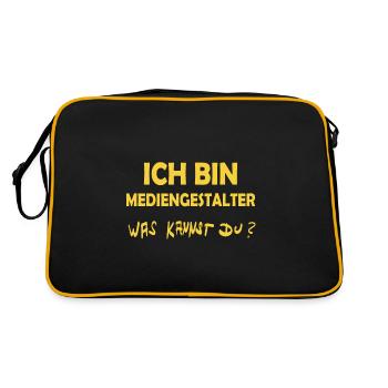 Media Designer - Retro Bag - black/gold - Back