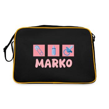Pacifier Marko - Retro Bag - black/gold - Back