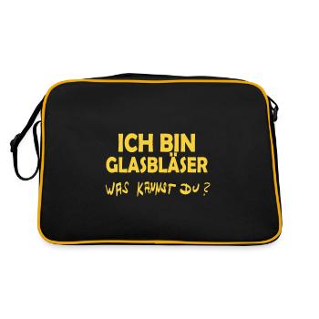 Glassblowing as a profession - Retro Bag - black/gold - Back