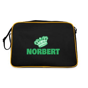 First name Norbert - Retro Bag - black/gold - Back