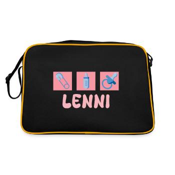 Lenni comme tétine - Sac Retro - noir/or - Dos