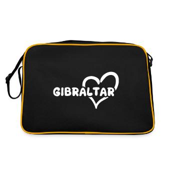 Cadeau pour Gibraltar - Sac Retro - noir/or - Dos