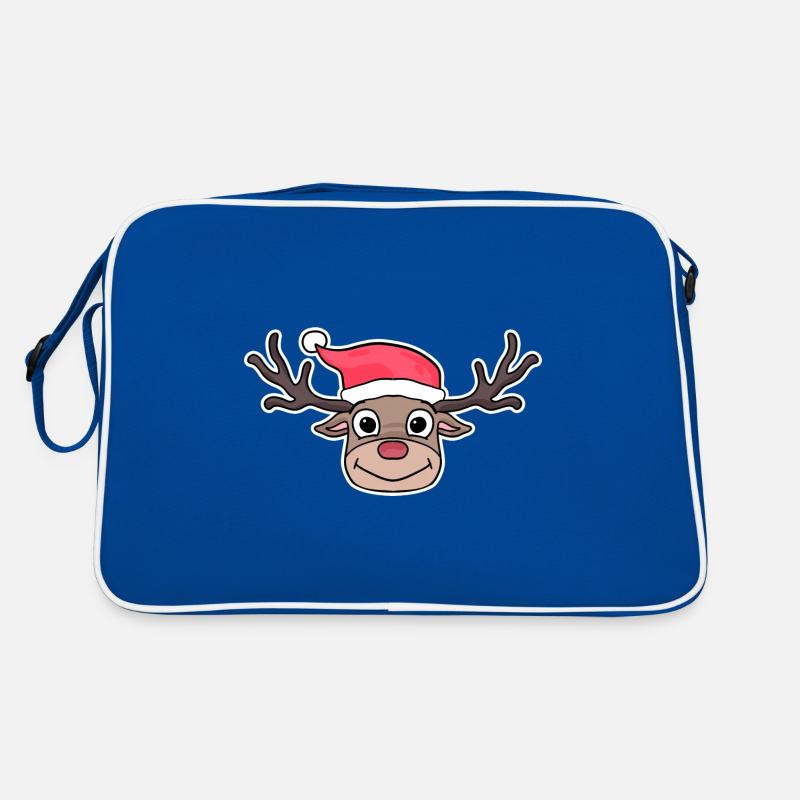 Reindeer Deer Christmas Hat Cute Retro Bag
