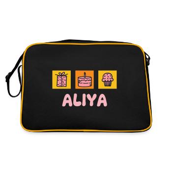 Aliya as a first name - Retro Bag - black/gold - Back