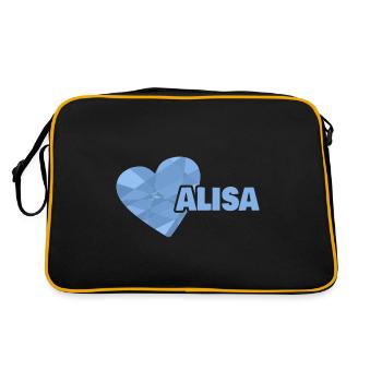 Gift for Alisa - Retro Bag - black/gold - Back