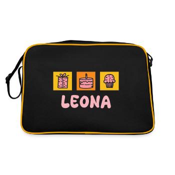 Leona - Sac Retro - noir/or - Dos