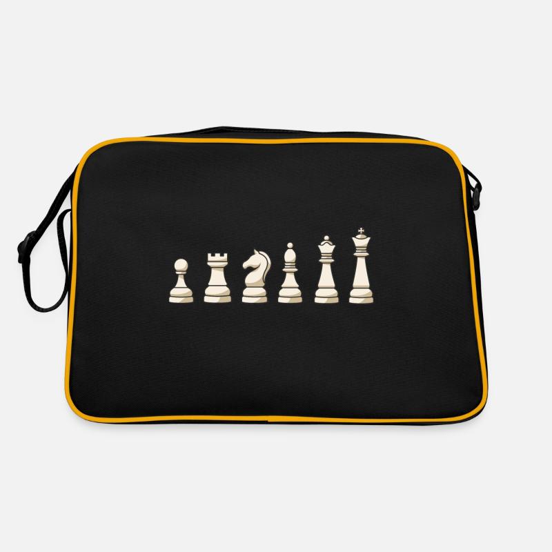 Schach Geschenk Schachfiguren Retro Tasche