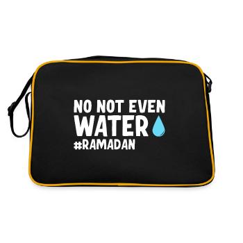 Nein nicht einmal Wasser Ramadan - Retro Tasche - Schwarz/Gold - Hinten