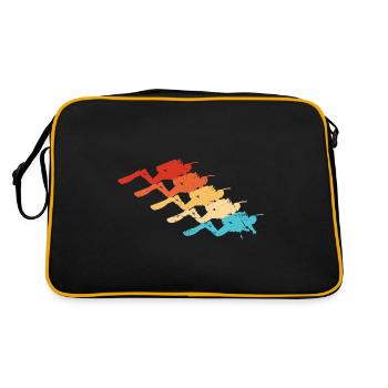 Scuba Tauchen Diving Scuba Diver Diver - Retro Tasche - Schwarz/Gold - Hinten