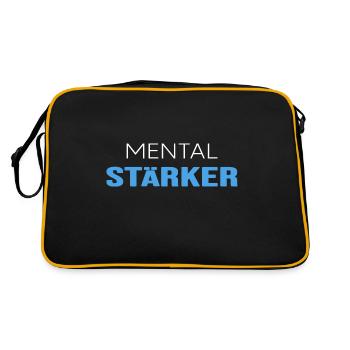 Eisbader-Motivation "mental stärker" Eisbad Kneipp - Retro Tasche - Schwarz/Gold - Hinten