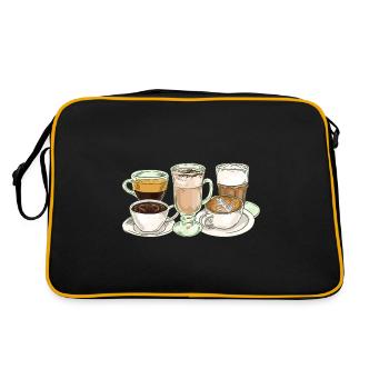Café Amateur de Café Tasse à café Barista Vintage - Sac Retro - noir/or - Dos