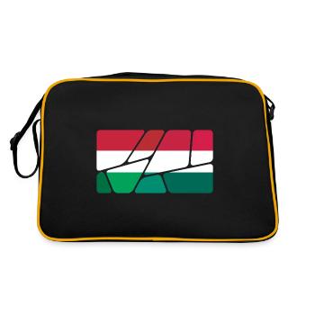 Gift for Hungary - Retro Bag - black/gold - Back
