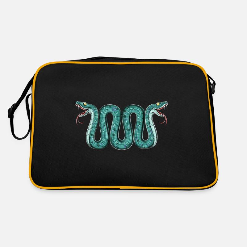 Aztec Two Headed Serpent Snake Retro Bag