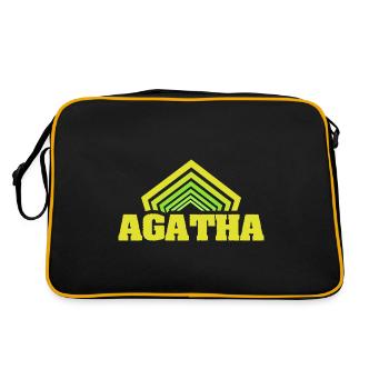 Agatha - Retro Tasche - Schwarz/Gold - Hinten