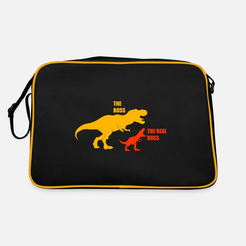 Papa Sohn T-Rex Dinosaurier Retro Tasche
