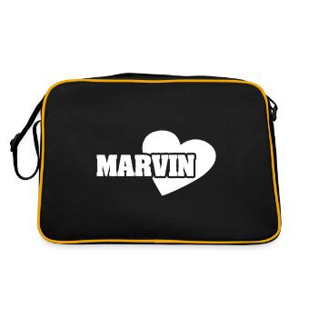 Marvin - Sac Retro - noir/or - Dos