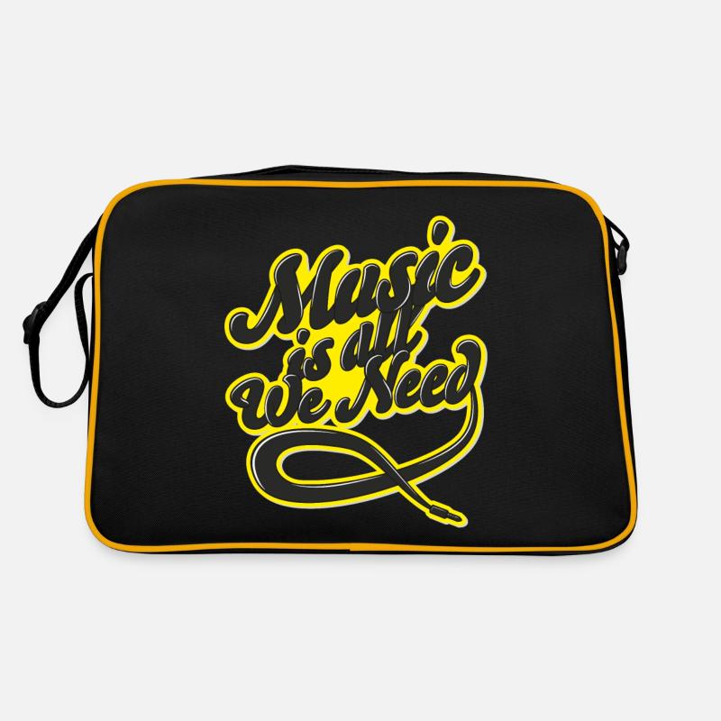 Music Is All We Need - Retro Bag - black/gold