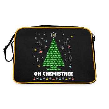 Tableau périodique de chimie de sapin de Noël de chimie - Sac Retro - noir/or - Dos